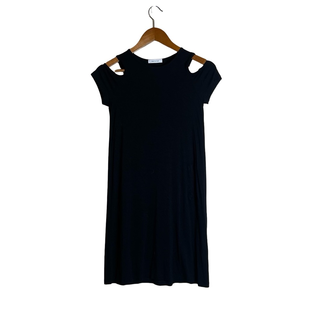 Antistar black short sleeve mini‎ dress. Size small
